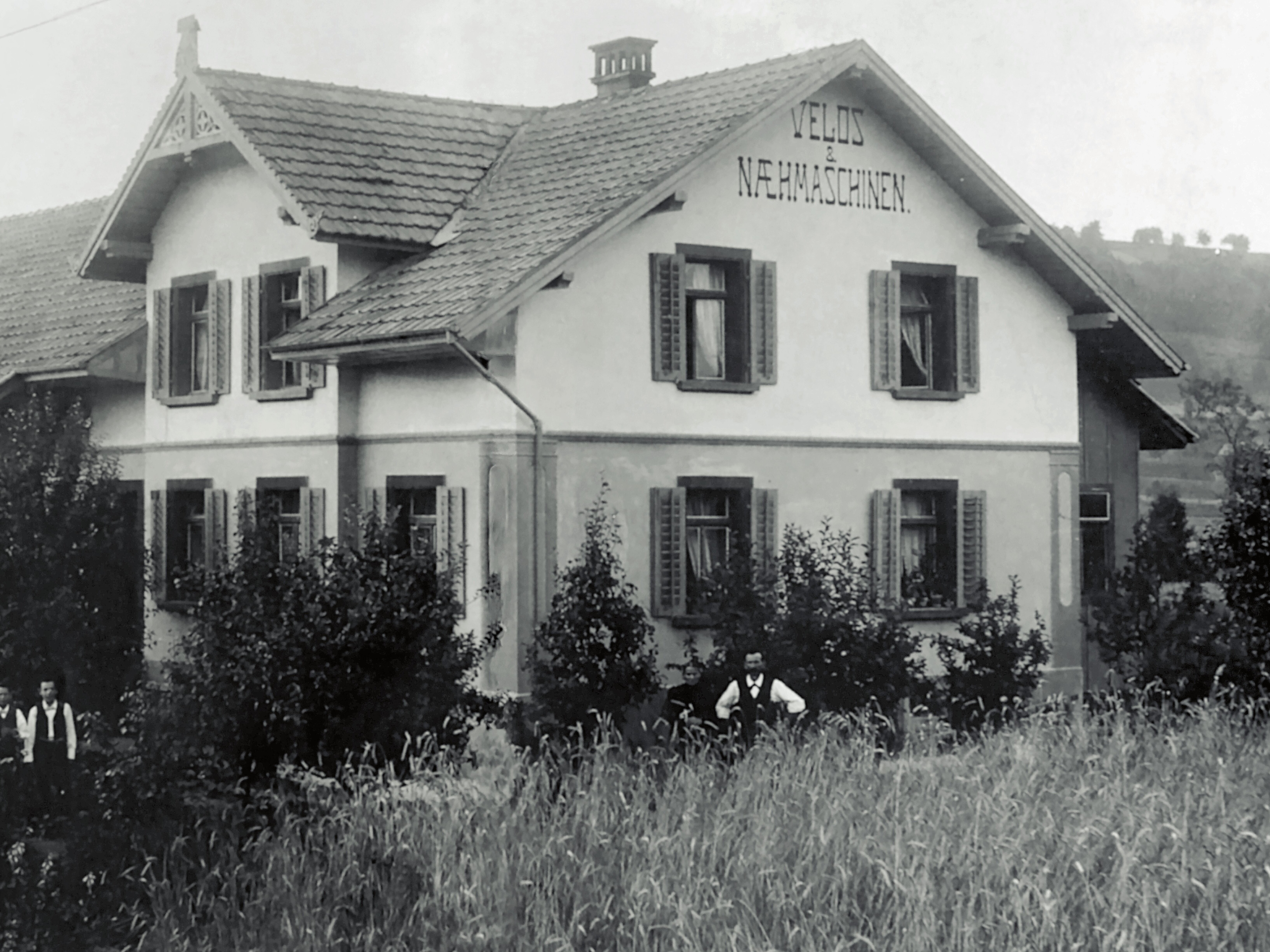 old image of echanical workshop in Graenichen, Switzerland.